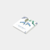 Zee Schildpadden Trouwen Blauw Geel Post-it® Notes (Schuin)