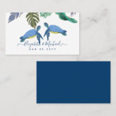 Zee Schildpadden Trouwen Blauw Geel Visitekaartje (Voorkant / Achterkant)