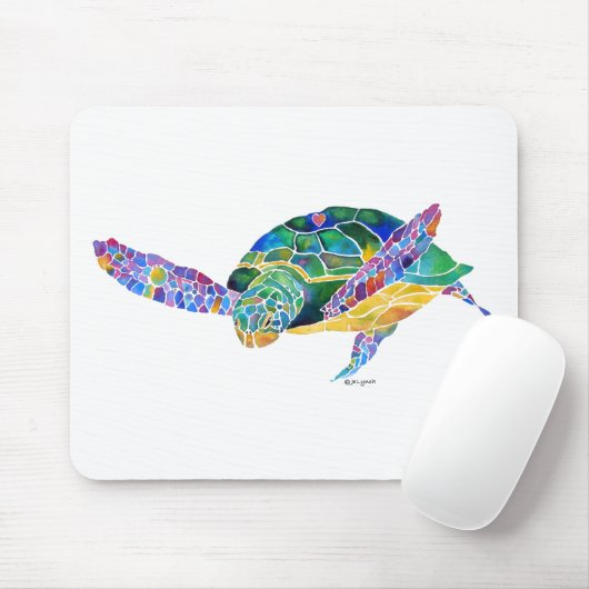 Zee schildpadden uit de Oceaan Muismat (Met muis)