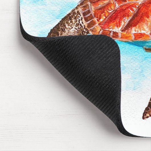 Zee schildpadden uit de schildpad muismat (Hoek)