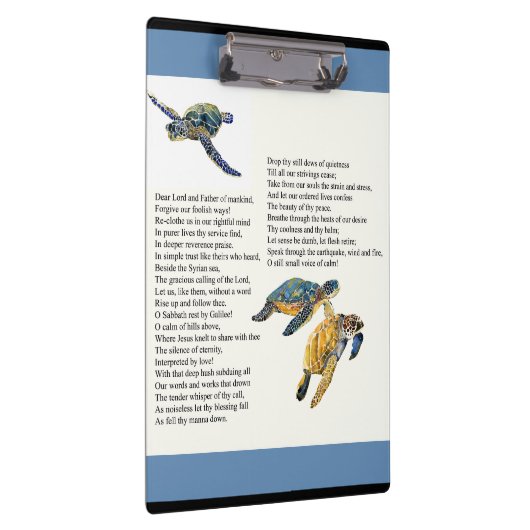 Zee schildpadden voor vredeskalm gedicht gebeden k klembord (Rechts)