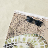 Zee schildpadden  Waterverf Collage Art Strandlaken (In situ)