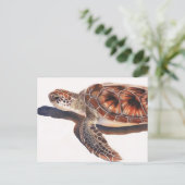Zee Schildpadden Waterverf kunst Briefkaart (Staand voorkant)