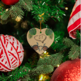 Zee, schildpadden, zand, hart en palmen, op maat g ornament