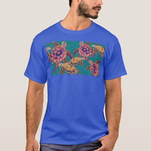 Zee schildpadden zwemmen T-shirt (Voorkant)
