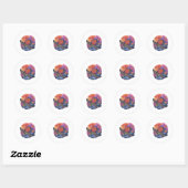 Zee schildpadreef ronde sticker (Vel)