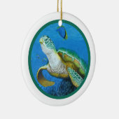 Zee schildpadversiering - Personaliseer het! Keramisch Ornament (Rechts)