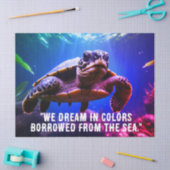 Zee schildpadweefsel/ontkoppelingspapier tissuepapier (Craft)