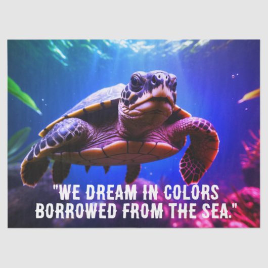 Zee schildpadweefsel/ontkoppelingspapier tissuepapier (Voorkant)