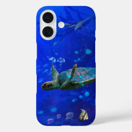 Zee-schildpadWIJN OP WATER iPhone 16 Hoesje