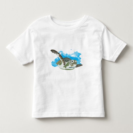 Zee schildpadzwemmen kinder shirts (Voorkant)