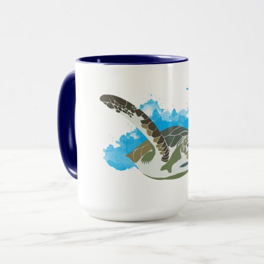 Zee schildpadzwemmen mok (Voorkant links)