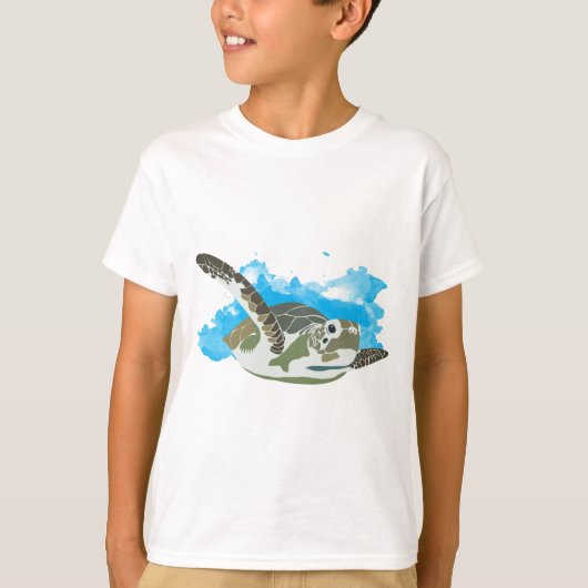 Zee schildpadzwemmen t-shirt (Voorkant)