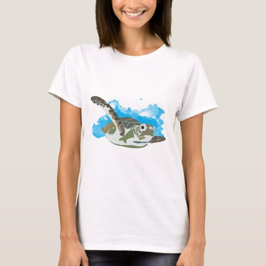 Zee schildpadzwemmen t-shirt (Voorkant)