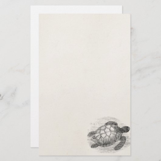  Zee Schildschildpad op maat Briefpapier (Voorkant / Achterkant)