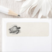 Zee Schildschildpad op maat Etiket (Insitu)