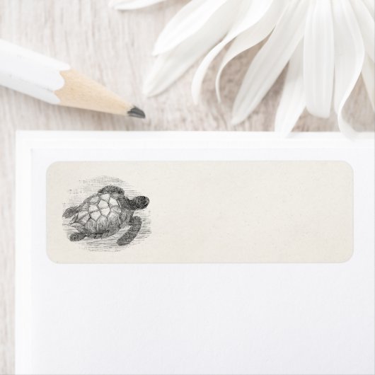  Zee Schildschildpad op maat Etiket (Insitu)