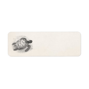 Zee Schildschildpad op maat Etiket