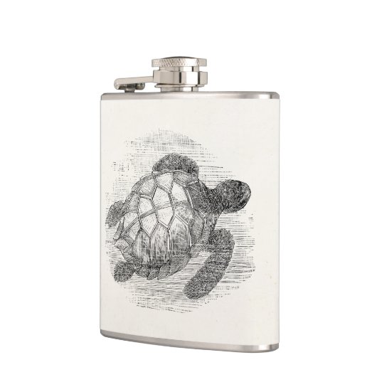 Zee Schildschildpad op maat Heupfles (Links)