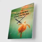 Zee Schroef met acrylwand Vierkante Klok (Hoek)