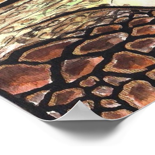 Zee - Schroefbare Prints voor Glas in lood stijl (Hoek)