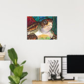 Zee - Schroefbare Prints voor Glas in lood stijl (Thuiskantoor)