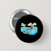 Zee Schroefschildpad met kerstkerstmis Ronde Button 5,7 Cm (Voorkant /achterkant)