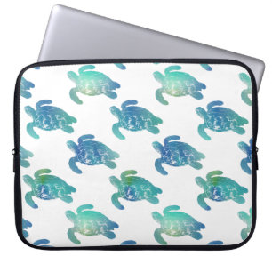 Zee Schroomblauwe, groene laptophoes Laptop Sleeve