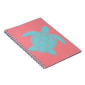Zee Schrootschildpad in Ocean Seafoam Green Blue Notitieboek (Rechterzijde)