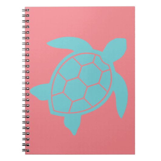 Zee Schrootschildpad in Ocean Seafoam Green Blue Notitieboek (Voorkant)