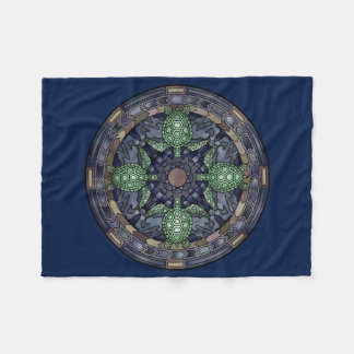 Zee Schrootschildpad Mandala Groene Blauwe Zeilawa Fleece Deken