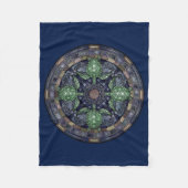 Zee Schrootschildpad Mandala Groene Blauwe Zeilawa Fleece Deken (Voorkant)