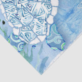 Zee Schrootschildpad zeezand Blauw ontkoppeling Tissuepapier (Detail)