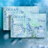 Zee Schrootschildpad zeezand Blauw ontkoppeling Tissuepapier