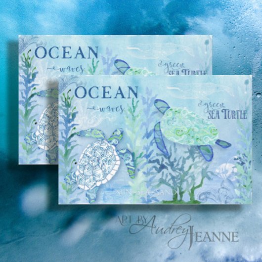 Zee Schrootschildpad zeezand Blauw ontkoppeling Tissuepapier