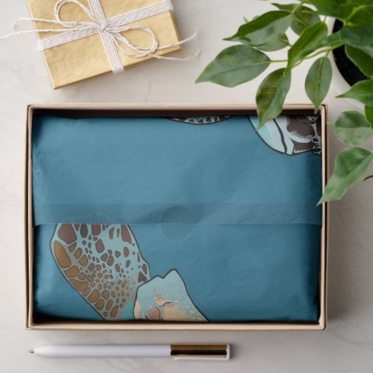 Zee Schudkafschilfering Kunstdeklappapier Tissuepapier (Geschenk)