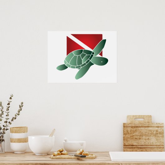 Zee Schuif vlag Poster (Keuken)