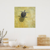 Zee Schuifschaduw afdrukken Poster (Keuken)