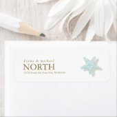 Zee Schuim Beach Wedding Starfish ID837 Etiket (Insitu)