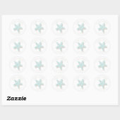 Zee Schuim Beach Wedding Starfish ID837 Ronde Sticker (Vel)