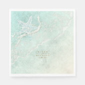 Zee Schuim Beach Wedding Starfish ID837 Servet (Voorkant)