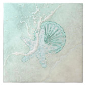 Zee Schuim Beach Wedding Starfish ID837 Tegeltje (Voorkant)