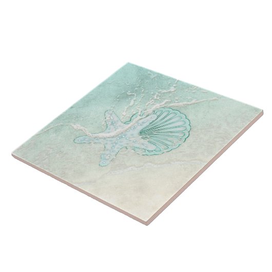 Zee Schuim Beach Wedding Starfish ID837 Tegeltje (Zijkant)