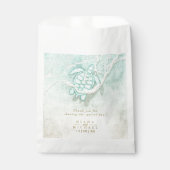 Zee Schuim Beach Wedding Turtle Dank je ID837 Bedankzakje (Voorkant)