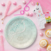 Zee Schuim Beach Wedding Turtle ID837 Papieren Bordje (Feest)