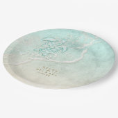 Zee Schuim Beach Wedding Turtle ID837 Papieren Bordje (Gekanteld)