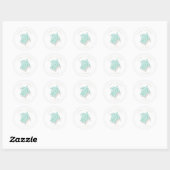 Zee Schuim Beach Wedding Turtle ID837 Ronde Sticker (Vel)