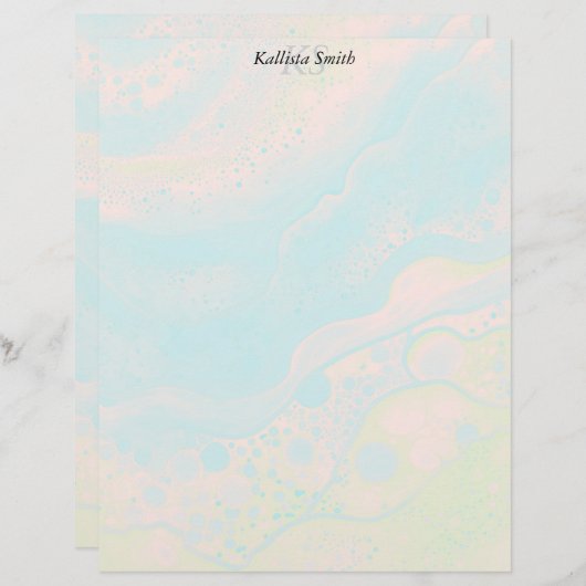 Zee schuim briefhoofd (Voorkant / Achterkant)