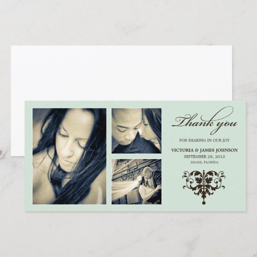 ZEE SCHUIM FORMAL COLLAGE | TROUWKAART BEDANKJE BEDANKKAART (Voorkant / Achterkant)