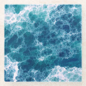 Zee schuim glazen onderzetter (Voorkant)